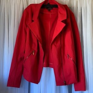 LANE BRYANT RED MOTO STYLE BLAZER JACKET - Sz. 18
